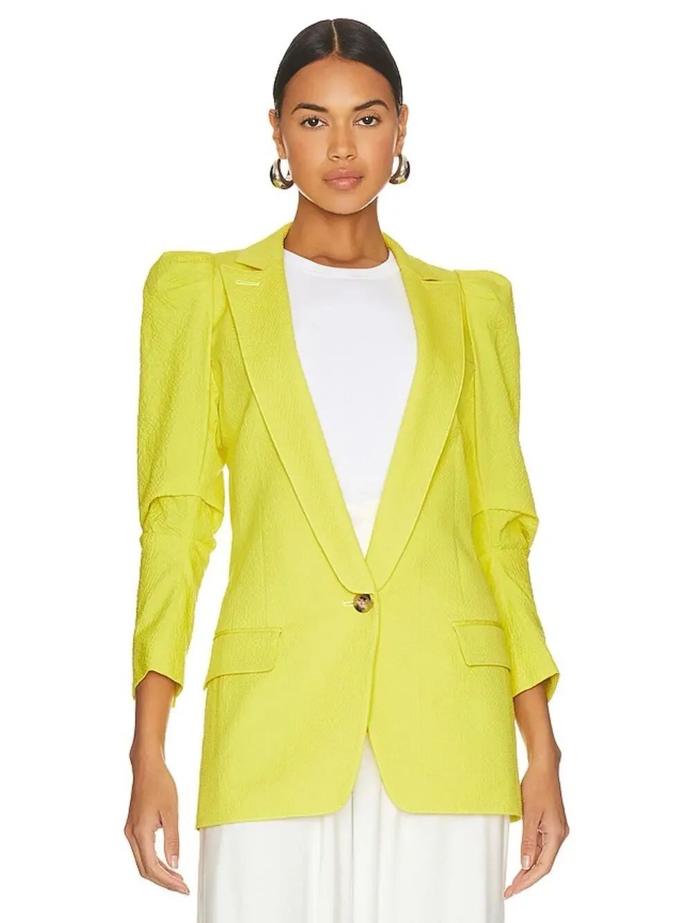 smythe scrunch slv longline blazer lemon Size US4
